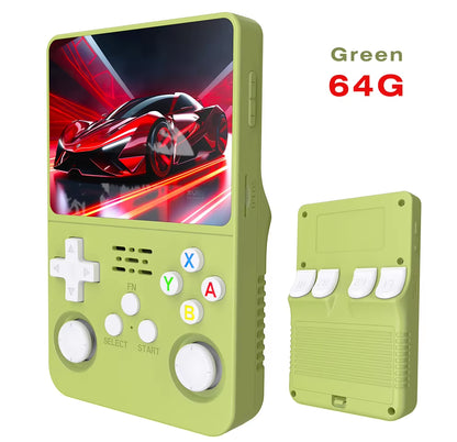 Open Source R36S Retro Handheld Game Console Linux System 3.5 Inch IPS Screen Portable Pocket Video Player 64GB Game Gift